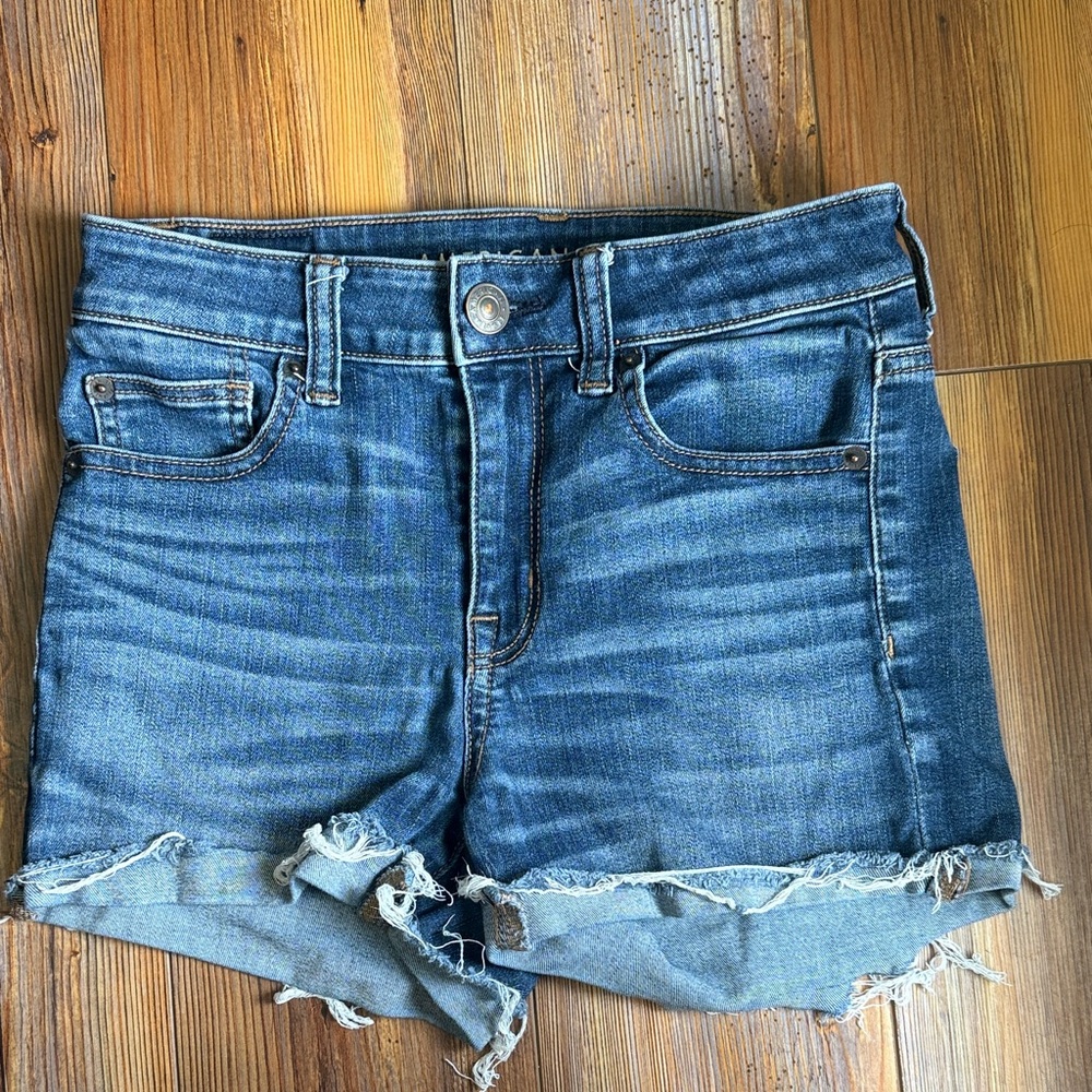 American Eagle Outfitters Distressed Blue Jean Shorts